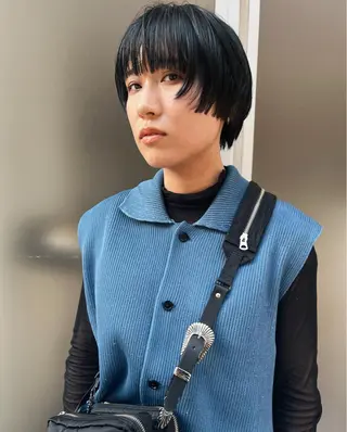 ショート ハイトーン/顔まわり レイヤー/YUKAのヘアスタイル