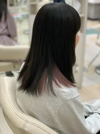 カラー セミロング 増田 龍太のヘアスタイル