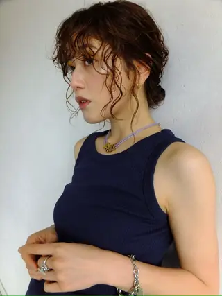 セミロング パーマ nono/パーマ /顔まわりカット🐈のヘアスタイル