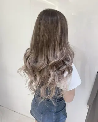 セミロング 🌈カラーとエクステ 🌟エクステのヘアスタイル