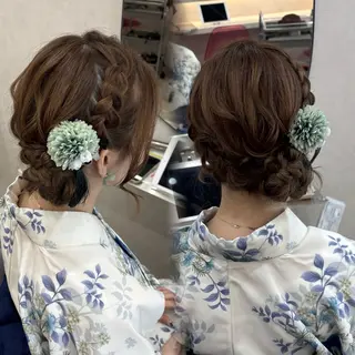 ロング ヘアアレンジ yurina🩰新宿 艶カラー・アレンジのヘアスタイル