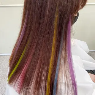 セミロング エクステ ハイトーン 💭黒崎ハルカのヘアスタイル