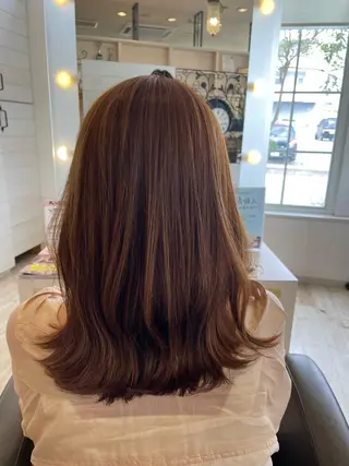 ロング カラー Crén by marie 真嘉比店所属・東恩納 誠のヘアスタイル