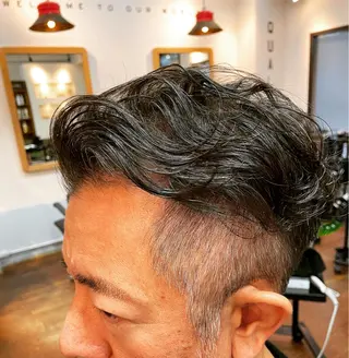 パーマ メンズ Land.所属・【透明感ツヤカラー】 三浦寛之のヘアスタイル