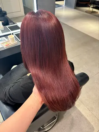 ミディアム KAREN(ému) 伏見/パーマモデルのヘアスタイル