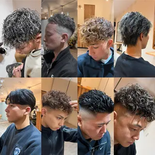 ショート カラー パーマ メンズ Flow所属・黒原 将貴のヘアスタイル