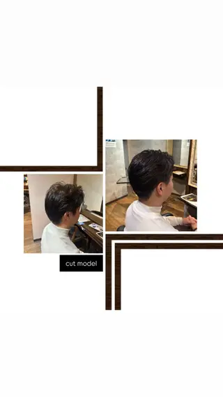 メンズ メンズカットモデル 無料Ai𑁍松本のヘアスタイル