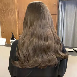 ロング カラー パーマ ヘアアレンジ メンズ キッズ ネイル マツエク・マツパ アイブロウ EMANON梅田店所属・前川 朋香のヘアスタイル