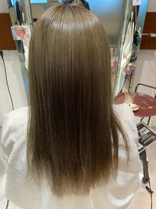 ロング コテ巻き風パーマ 藤澤　知彌のヘアスタイル