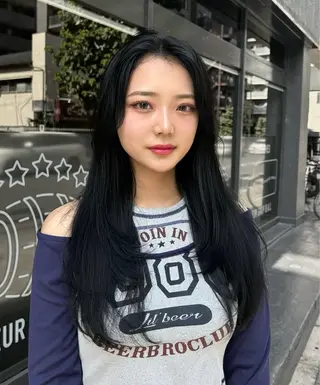 ロング MEI🎀垢抜けカラ ー🎀韓国styleのヘアスタイル