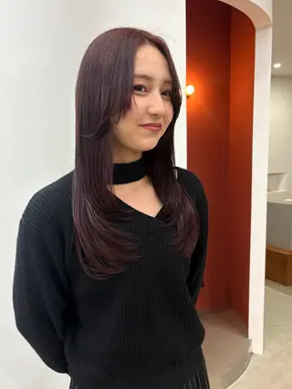 ロング カラー 🎀レイヤーカット 韓国ヘア🎀maiのヘアスタイル