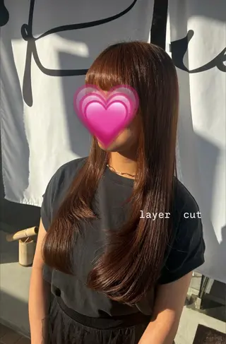 ロング カラー特化✨石井綾華 8月カットモデル無料のヘアスタイル