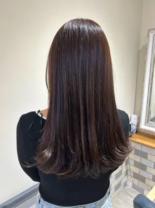 セミロング カラー たけだ ゆうほのヘアスタイル