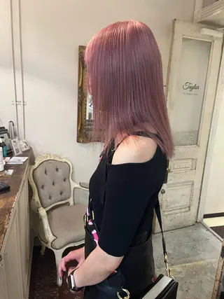 ミディアム カラー ヘアアレンジ 高島 凜のヘアスタイル