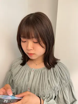 ミディアム yu-kaハッシュ カット/韓国レイヤーのヘアスタイル