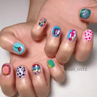 ミディアム ネイル nail salon &e eriのネイルデザイン