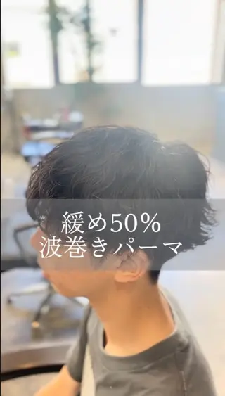 ショート パーマ メンズ HANGOUT ／久富のヘアスタイル