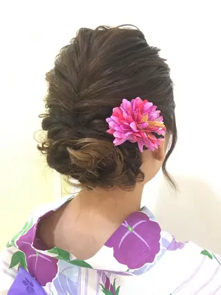 ヘアアレンジ 髪質改善 頭身浴/ 中田のヘアスタイル