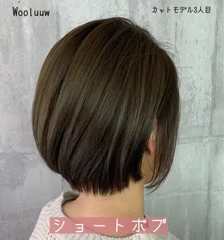 ショート 小顔レイヤー/ 透明感カラー/増田のヘアスタイル