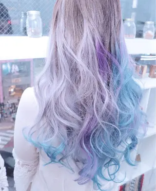 ロング カラー ヘアアレンジ エクステの神様 ▫️原島ユウヤ▫️のヘアスタイル