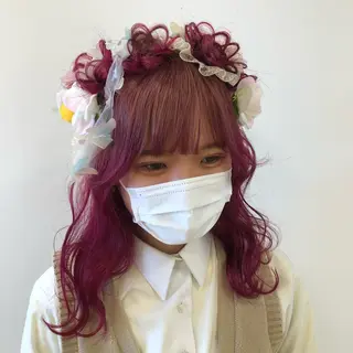 ロング ヘアアレンジ 似合わせ.ﾍｱｾｯﾄ 得意🌹井上美沙のヘアスタイル