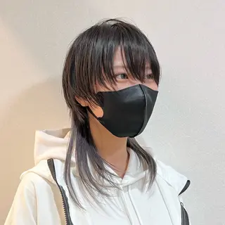 ロング レイヤー・ウルフ🐺 小顔レイヤー松山直史のヘアスタイル