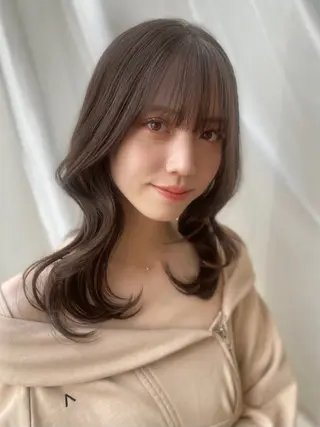 セミロング 透明感カラー/ 似合わせヘア/まなみのヘアスタイル