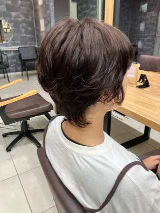 ショート カラー 🦔Laulu 菅原綾乃のヘアスタイル
