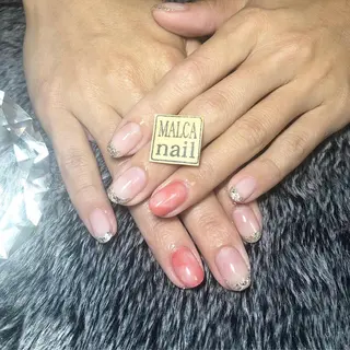 ミディアム カラー パーマ キッズ ネイル マツエク・マツパ MALCAnail(マルカネイル)所属・荒木 莉奈のネイルデザイン