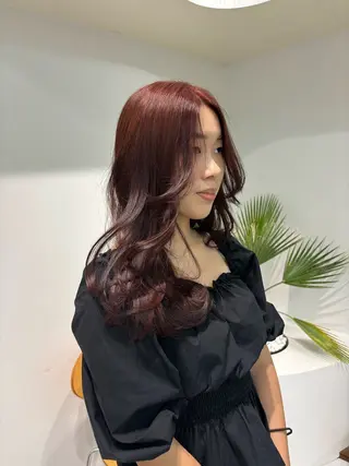 セミロング 韓国レイヤー/ヘア カラー🎀ayamiのヘアスタイル