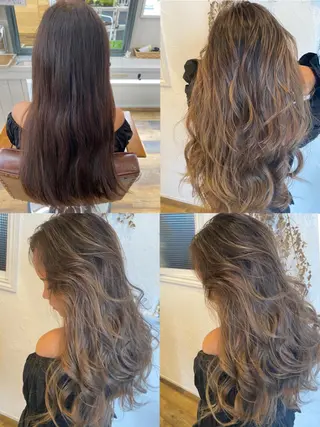 ロング カラー パーマ ヘアアレンジ メンズ ネイル 美容室 ソンリエのヘアスタイル