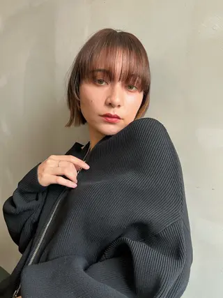 ショート カラー ショート/ボブ専門 宮脇美奈/南船場のヘアスタイル