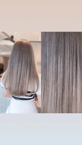 ロング カラー ラフィスヘアードープ所属・👑髪質改善wカラー /ハイトーン/アユカのヘアスタイル