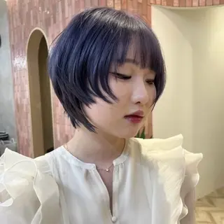 ミディアム カラー ハイトーン/ボブ/ ハイライト🌱ᩚ涼介のヘアスタイル