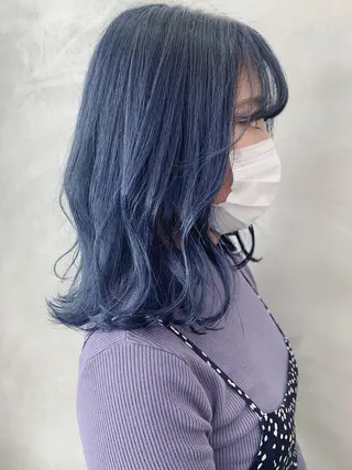 セミロング カラー ブームボックス所属・🐝ハイトーンカラー hachi🐝のヘアスタイル