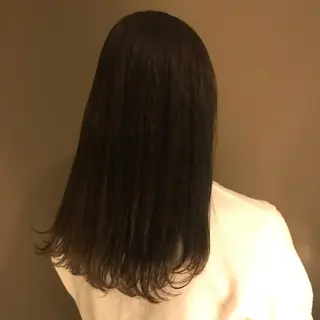 ロング カラー ボブ/透明感カラー 岸本涼奈のヘアスタイル