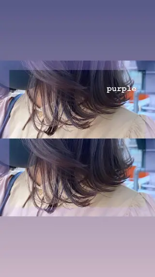 セミロング カラー ヘアアレンジ 🌻Insta指名 NO.1🌻Shoのヘアスタイル