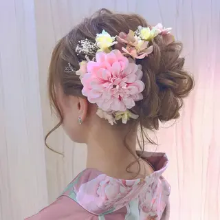 セミロング ヘアアレンジ 《カメレオン》 西田美輝のヘアスタイル