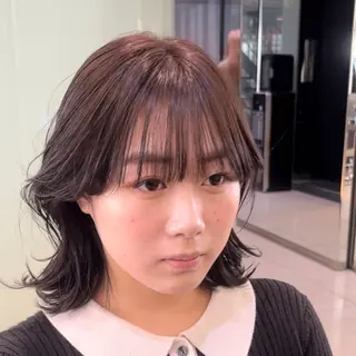 ミディアム タンバルモリパーマ 礒井メンキのヘアスタイル