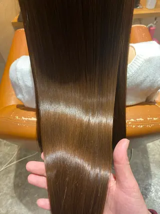 ロング カラー 髪質改善×矯正🫧 韓国ヘアasamiのヘアスタイル