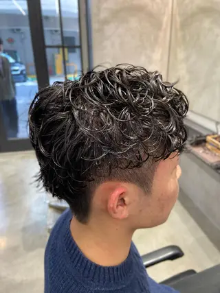 ショート パーマ メンズ FM【エフエム】HAVANA所属・💈圧倒的メンズ特化 明大前美容師💈のヘアスタイル