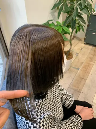 ミディアム カラー ブリーチなしカラー 🌿脇黒丸 彩のヘアスタイル