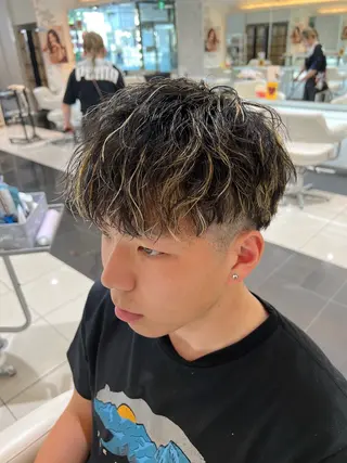 ショート パーマ メンズ NYNY姫路本店 メンズパーマ藤川時也のヘアスタイル