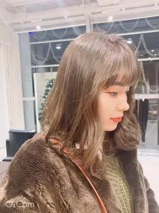 ミディアム カラー 【ミディアムと ロングに特化】島田恋のヘアスタイル