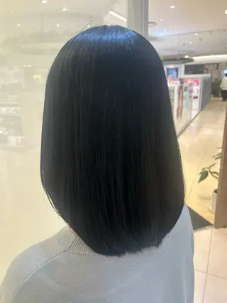 ミディアム パーマ 艶質改善/縮毛矯正 ササキナツミのヘアスタイル