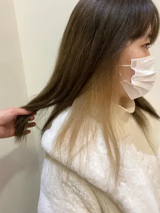 セミロング カラー 美髪改善・ブリーチ tadasuke⭐️のヘアスタイル