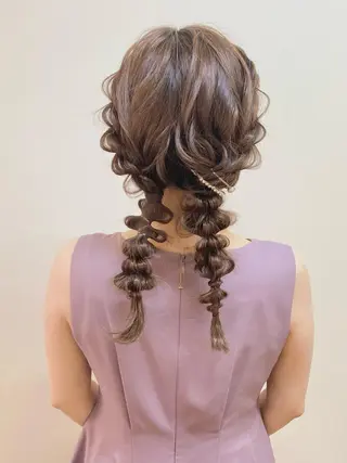 ミディアム ヘアアレンジ ヘアセット/エクステ cocoro🐹🎀のヘアスタイル