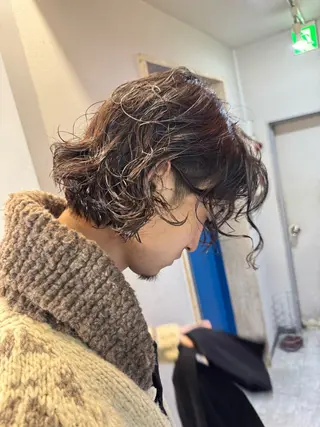 ショート カラー パーマ メンズ 💈メンズカット/メ ンズパーマ/Yutoのヘアスタイル