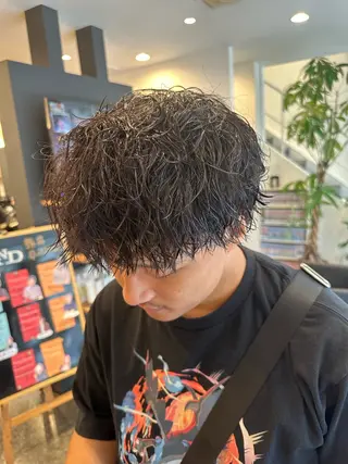 パーマ メンズ 💈メンズサロン シャドウパーマ大募集のヘアスタイル