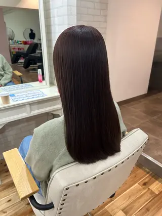 セミロング 透明感カラー/牧内 楓/インナーカラーのヘアスタイル